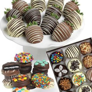 Flowers - Gourmet Chocolate Covered Strawberries and Cookies - Regular