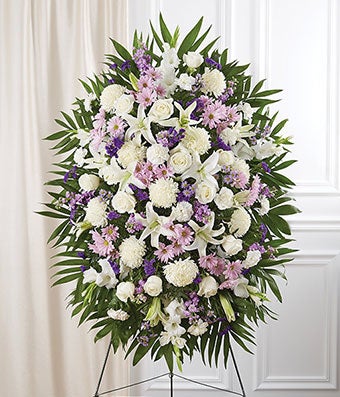 Flowers - Lavender & White Standing Spray - Regular