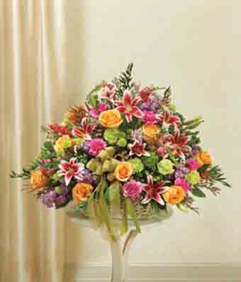 Flowers - Pastel Flowers Sympathy Arrangement - Regular