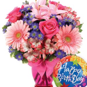 Flowers - Pink Delight Bouquet Birthday - Regular