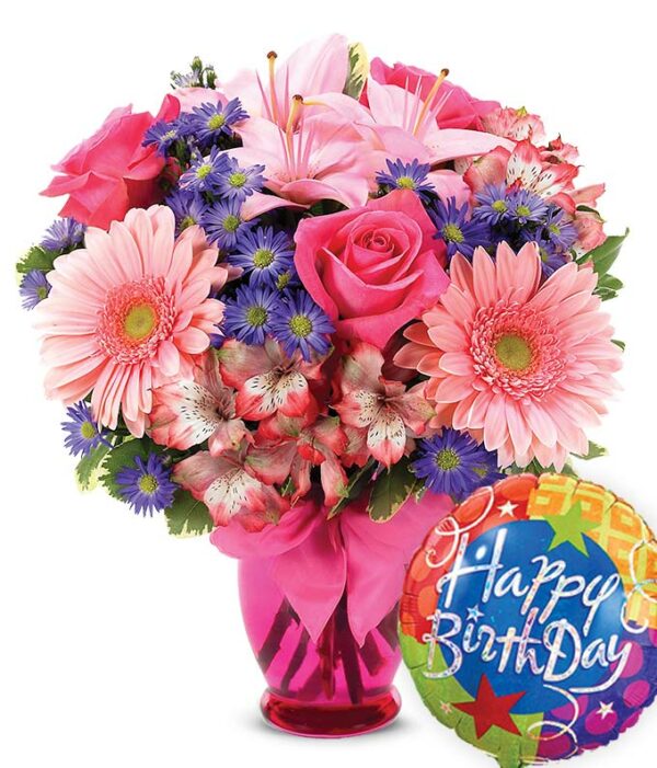 Flowers - Pink Delight Bouquet Birthday - Regular