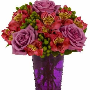 Flowers - Purple Rose Bouquet - Regular