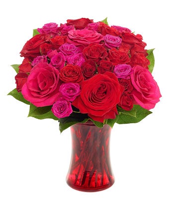 Flowers - Radiant Red Romance Bouquet - Regular