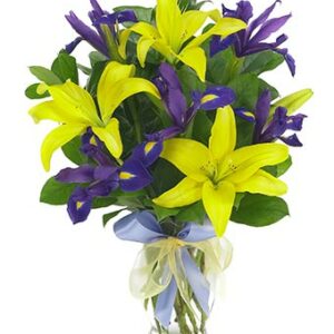 Flowers - Stunning Lily and Iris Bouquet - Regular
