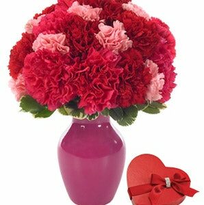 Flowers - Sweet Carnations with Chocolates - Regular