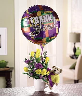 Flowers - Thank You Flower & Balloon Bundle - Regular