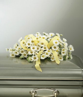 Flowers - Yellow Daisy Casket Spray for a Child - Regular