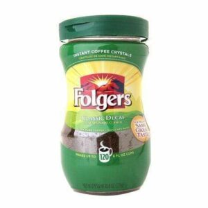 Folgers Instant Freeze Dried Coffee - Classic Roast DECAF - 8oz Jar, Case of 6