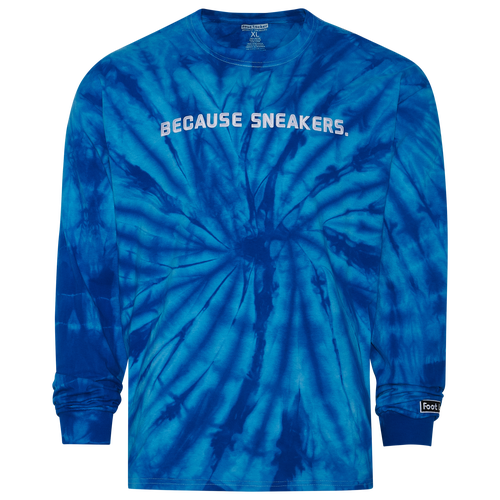 Foot Locker Mens Foot Locker Because Sneakers Tie-Dye Longsleeve T-Shirt - Mens Multi/White Size XL