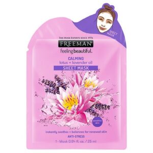 Freeman Feeling Beautiful Calming Lotus + Lavender Oil Sheet Mask - 0.84 oz