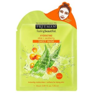 Freeman Feeling Beautiful Hydrating Aloe + Seaberry Sheet Mask - 0.84 oz