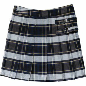 French Toast Girls' Plaid 2-Tab Scooter Skirt Blue/Gold Plaid, 6X Youth - Uniform Accessories at Academy Sports