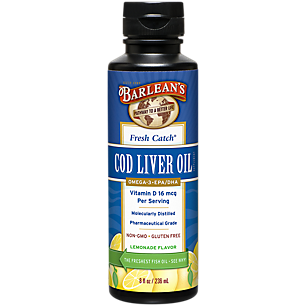Fresh Catch Cod Liver Oil with Omega 3, EPA/DHA & Vitamin D (8 Fluid Ounces)