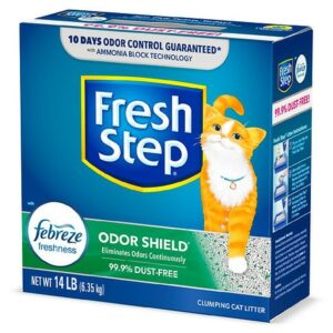 Fresh Step Odor Shield Scoopable Cat Litter Febreze Freshness - 14.0 lb