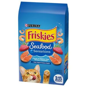 Friskies Ocean Fish Dry Cat Food Seafood Sensations - 3.15 lb