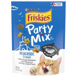 Friskies Party Mix Cat Treats Beachside Crunch: Shrimp Crab & Tuna - 6.0 oz