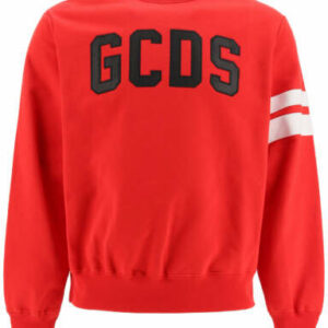 GCDS CREW-NECK SWEATSHIRT WITH LOGO L Red, White, Black Cotton