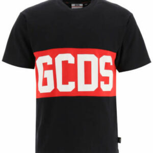 GCDS T-SHIRT WITH LOGO BAND L Black, Red, White Cotton