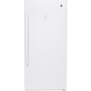 GE FUF14D 28 Inch Wide 14.1 Cu. Ft. Energy Star Rated Upright Freezer with Turbo Freeze White Refrigeration Appliances Freezers Upright Full Size