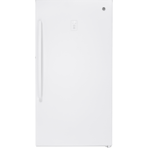 GE FUF17D 33 Inch Wide 17.3 Cu. Ft. Energy Star Rated Upright Freezer with Turbo Freeze White Refrigeration Appliances Freezers Upright Full Size