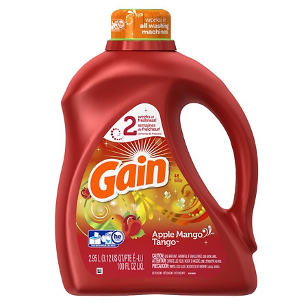 Gain Laundry Detergent Liquid Apple Mango Tango - 100.0 fl oz