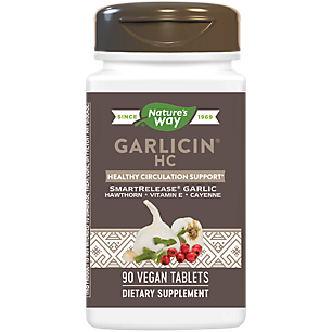 Garlicin Odor-Free Garlic - Healthy Circulation Formula with Hawthorn & Vitamin E (90 Tablets)