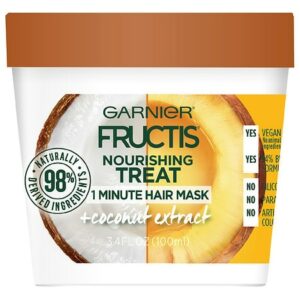 Garnier Fructis Nourishing Treat 1 Minute Hair Mask with Coconut Extract - 3.4 oz