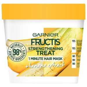 Garnier Fructis Strengthening Treat 1 Minute Hair Mask with Banana Extract - 3.4 oz