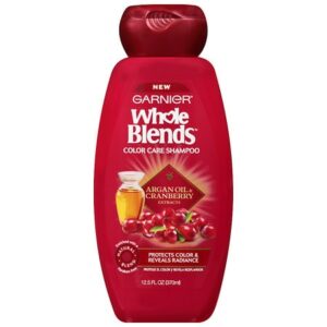 Garnier Whole Blends Shampoo with Argan Oil & Cranberry Extracts, Color Care - 12.5 oz