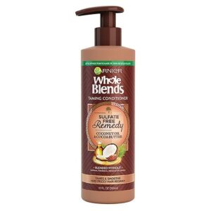 Garnier Whole Blends Sulfate Free Remedy Coconut Oil Conditioner for Frizzy Hair - 12.0 fl oz