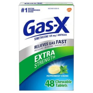 Gas-X Extra Strength Gas Relief Chewable Tablets Peppermint Creme - 48.0 ea