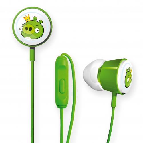 Gear4 Angry Birds Deluxe Tweeters Earbud for Apple iPad / iPhone / iPod (King Pig)