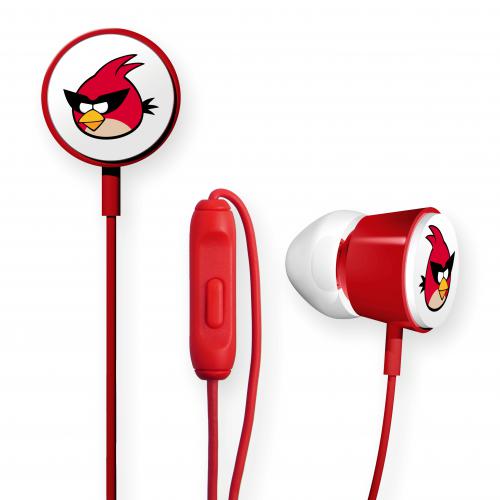 Gear4 Angry Birds Deluxe Tweeters Earbud for Apple iPad / iPhone / iPod (Red Bird)