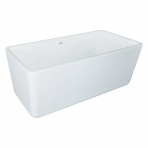 Gem White Freestanding Acrylic Insulated Bath Tub 59"x28"x24", White