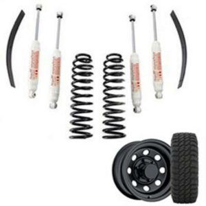 Genuine Packages 3 Inch Trail Master Complete Kit with Coil Springs and Pro Comp XMT2 Tires and Trail Master Wheel Package - Set of 4 - XJSTG239-4