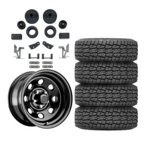 Genuine Packages Trail Master 2.5" Leveling Lift Kit with Pro Comp 97 Series Rock Crawler Wheels and Pro Comp A/T Sport Tires - JEEPJKPKG1