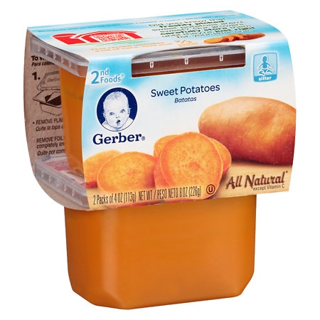 Gerber 2nd Foods Puree Sweet Potatoes - 4.0 oz x 2 pack