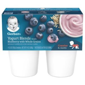 Gerber Yogurt Blends Snack Blueberry - 3.5 oz x 4 pack