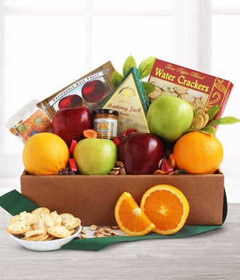 Gift Baskets - Seasonal Fruit and Cheese Box - Regular