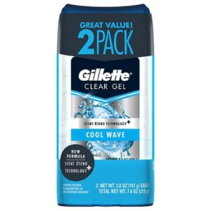 Gillette Anti-Perspirant Deodorant Clear Gel Cool Wave - 3.8 oz x 2 pack