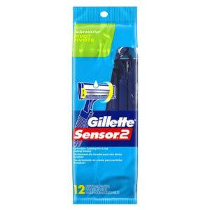 Gillette Sensor2 Pivoting Head + Lubrastrip Men's Disposable Razors - 12.0 ea