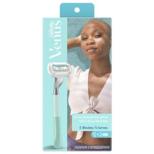 Gillette Venus Extra Smooth Sensitive Design Edition Razor Handle + 2 Refills - 1.0 ea