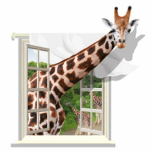 Giraffe Living, Kids Room, Baby Nursery, Boys BedRoom Decorative Stick