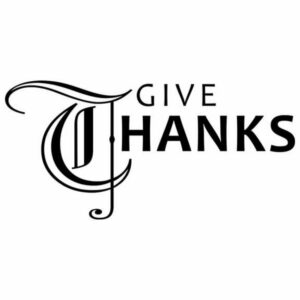 Give Thanks Picture Art Living Room Vinyl Decal, 12x30"