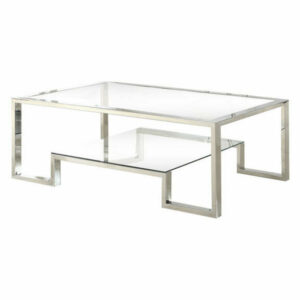 Glacier Point Clear Glass Living Room Coffee Table