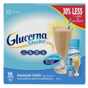 Glucerna Shakes Homemade Vanilla - 8.0 oz x 16 pack