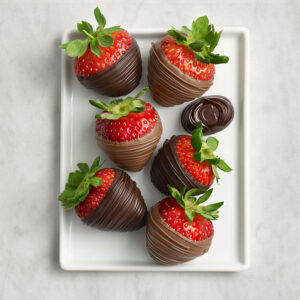 Godiva Milk & Dark Chocolate Covered Strawberries, Half Dozen