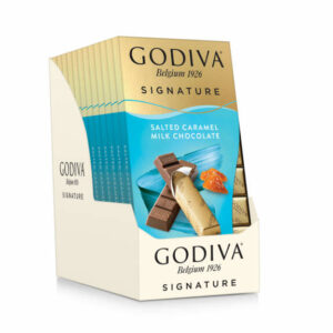 Godiva Signature Salted Caramel Milk Chocolate Mini Bars, Set of 12, 8 pc. each