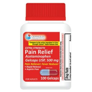 Granules Extra Strength Pain Relief Acetaminophen 500mg Gelcaps - 100.0 ea