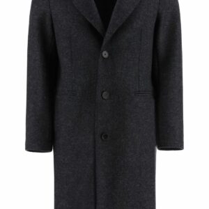 HARRIS WHARF LONDON REGULAR WOOL COAT 50 Grey Wool